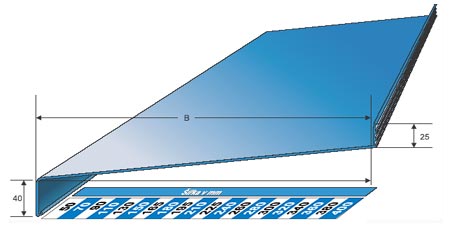 Venkovní pozink FeZn parapet Ohýbaný šíře 320 mm