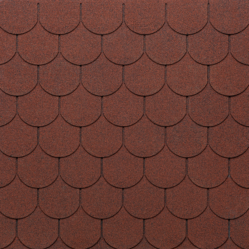 Asfaltový šindel Tegola Eco Roof Traditional 1 000 x 340 mm červená mix